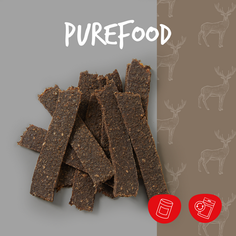 cadocare Dog Snacks - PureStrips - Venison